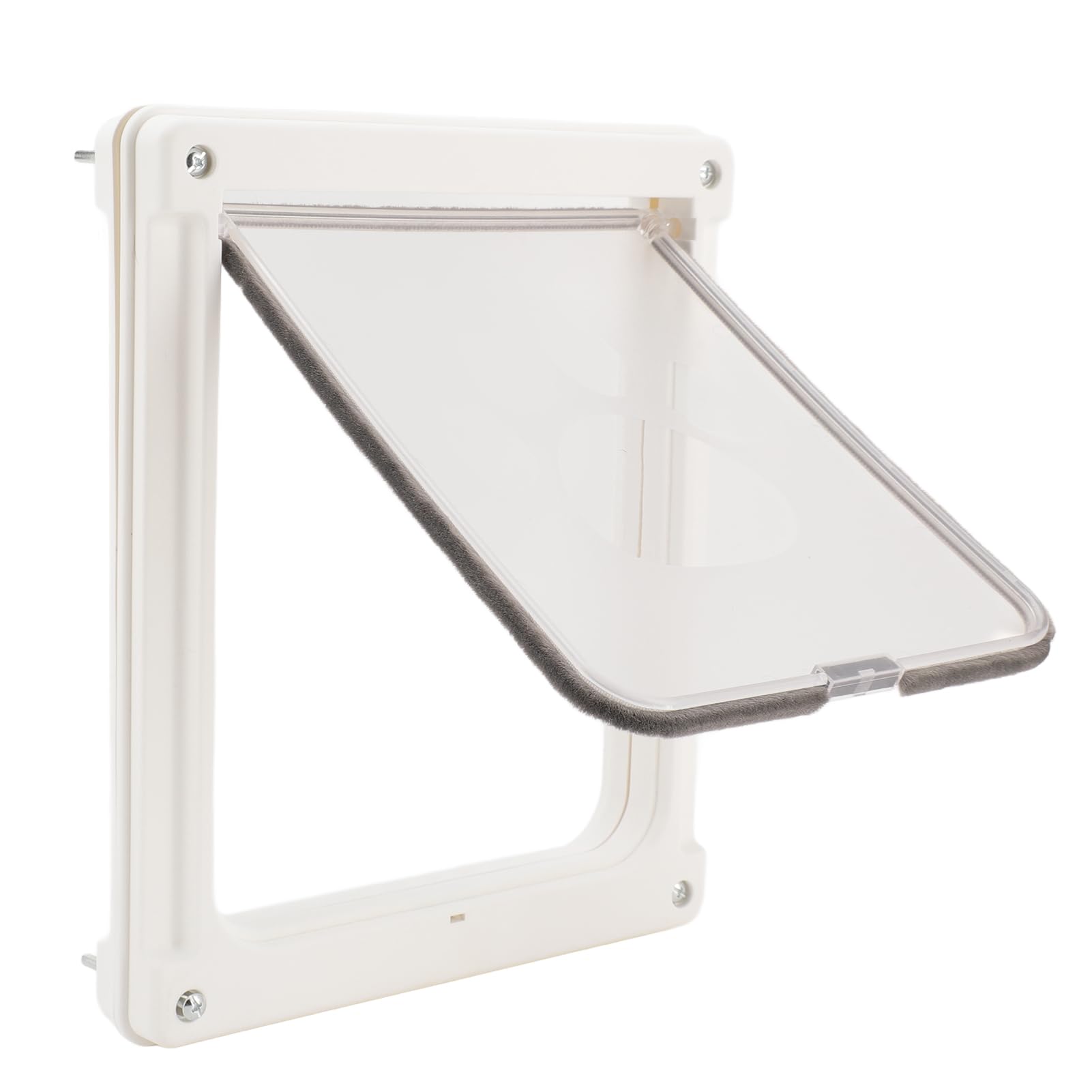 Luocute Large Cat Door, 2 Way Weather Resistant Interior Cat Flap Door for Interior Exterior Doors Noiseless, Pet Door for Pet Crate Enclosure 2 Sizes 16.9x14.0x1.6in or 13.4x11.0x1.6in