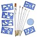 eBoot Body and Face Painting Kits Face Painting Stencils with Paint Brushes and Round Sponge, 13 Pieces