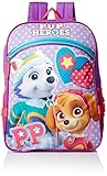 Paw Patrol Girls' Skye and Everest Purple 16 Inch Backpack with Detachable Lunch Bag, Multi, One Size