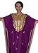 Moroccan Caftan Hand Made Breathable Cotton with Gold Hand Embroidery Long Length Magenta