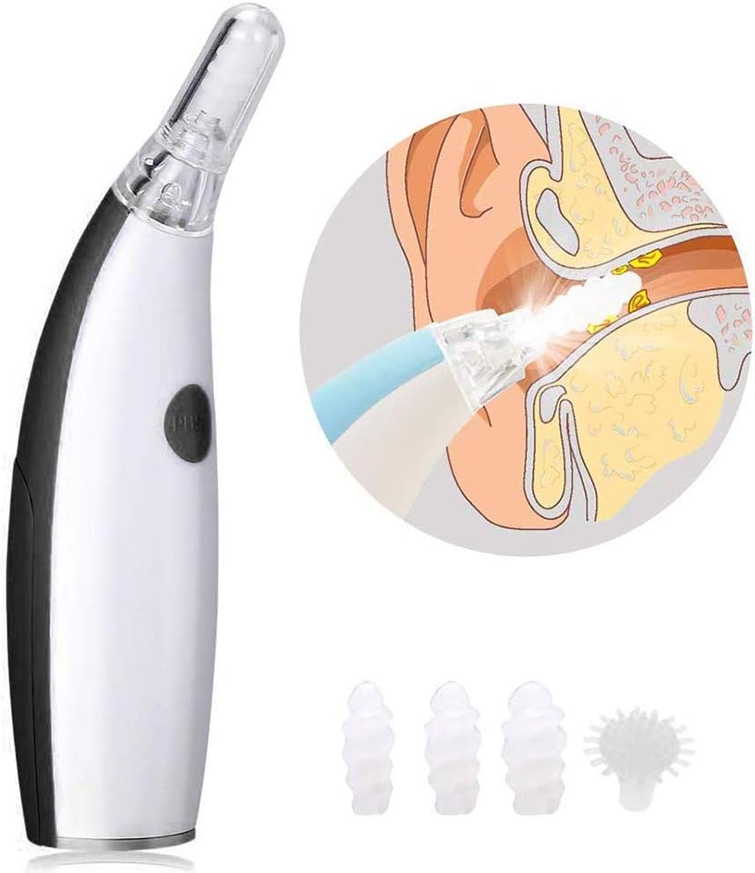 ZZYYZZ Ear Wax Removal Kit, LED Ear Cleaner Electric Ear Wax Remover