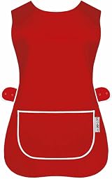 LINEN CLOSET Unisex Tabards with Pockets Chef Kitchen Aprons 65/35 Poly/Cotton