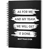 Msticey As For Me And My Team 160 Blank Pages Hardcover Spiral Notebook, Best Team Gift for Team Teammate Coworker, Employee Appreciation Gift, Best Team Ever Gift for Team Leader Member