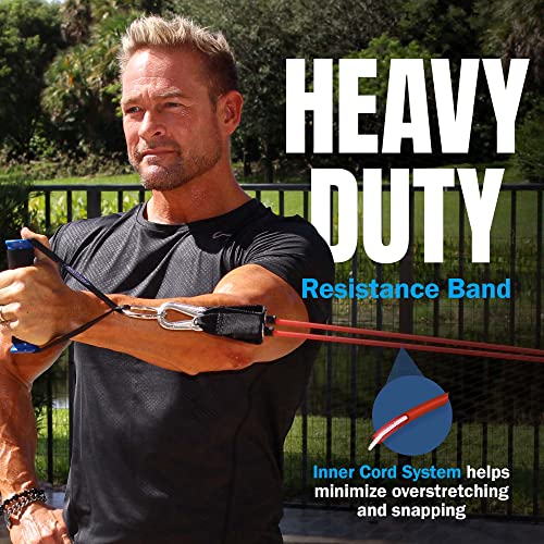 Bodylastics Resistance Band SetResistance Bands with Handles, Ankle Straps, Door Anchor, Carry