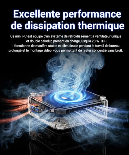 FIREBAT Mini PC R3, AMD Ryzen 3 4300U, 16Go LPDDR4 RAM 512Go SSD, Triple Affichage 4K, WiFi 6 Bluetooth 5.2, Ordinateur Compact Silencieux Extensible pour Bureau Domestique