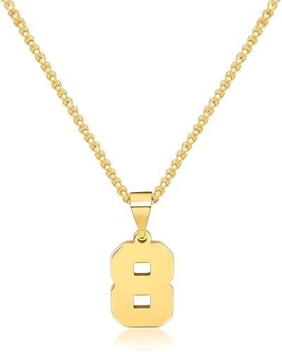 Amazon Jsjoy スポーツチーム番号ペンダントネックレス ハンドメイドソリッドゴールド 友人へのギフト チャームネックレス メンズ ボーイズ ガールズ カスタマイズ可 ネックレス 通販