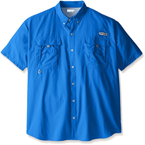 Columbia Men's Bahama II Short Sleeve Shirt, Vivid Blue, 5X