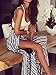 Bestyou▒ Women's Printed Side Slit Sheer Chiffon Maxi Skirt Beach Cover Ups (Stripe) Black, Free Size