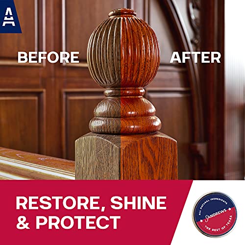 3 Andrews Natural Beeswax Wood Polish, Wood Floor Cleaner and