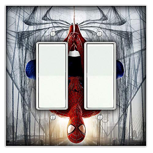 Spiderman Decorative Double Rocker/Decora Light Switch Plate Cover