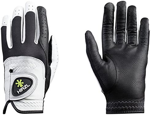 Hirzl Trust Control 2.0 Golf Gloves Ladies Ultra Grip Super Strong Leather Black/White Mitt