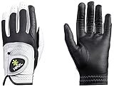 HIRZL TRUST CONTROL 2.0 GOLF GLOVES LADIES Super-Strong Kangaroo Leather White / Black Ultra Grip Mitt