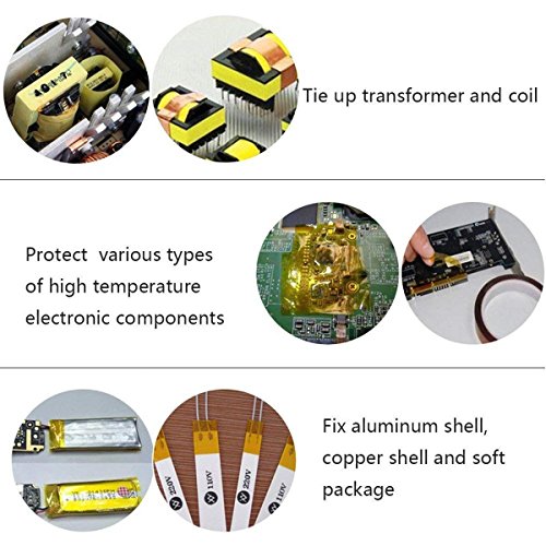 High Temperature Heat Resistant Tape 50mm X108ft AIYUNNI Polyimide Film Adhesive Tape Heat Press Tape Sublimation Tape - for 3D Print Bed,Soldering,Protecting CPU, PCB Circuit Board etc.