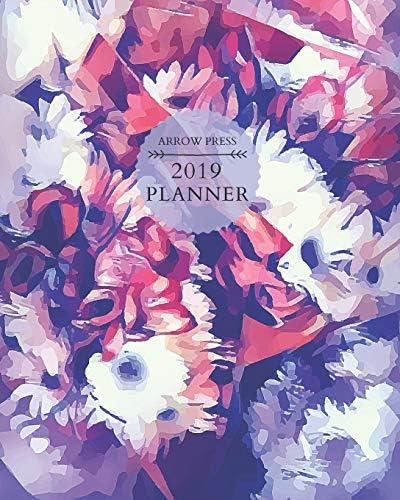 2019 Planner: Weekly and Monthly Planner/Calendar Sept 2018 – Dec 2019 Purple and Pink Watercolor Flower