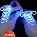 Flammi LED Shoelaces Light Up Shoe Laces with 3 Modes in 5 Colors Flash Lighting the Night for Party Hip-hop Dancing Cycling Hiking Skating -(Blue)