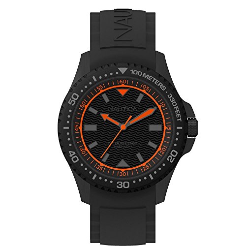Nautica Reloj Analógico para Hombre de Cuarzo con Correa en Silicona NAPMAU008
