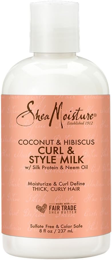Shea Moisture Coconut Hibiscus Curl Style Milk 237ml Frizz Definition Hydration