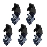 ESUPPORT 12V 20A Black Cover Rocker Toggle Switch SPST ON/OFF Car Truck Boat 2Pin Pack of 5