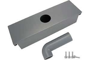 BIAOHAN Heavy-Duty Galvanized Steel Grease Box for Commercial Range Hoods 16.9x5.1x3.7 Inch Fireproof Grease Container Durable Canopy Hood Accessories for Restaurant Kitchen Exhaust System