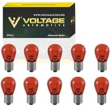 (10 Pack) 1156A 1156NA 1156 Amber Automotive Brake Light Turn Signal Side Marker Light Bulb - Voltage Automotive