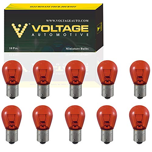 (10 Pack) 1156A 1156NA 1156 Amber Automotive Brake Light Turn Signal Side Marker Light Bulb - Voltage Automotive