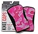 RockTape Knee Sleeves, 2-Pack, Competition Grade, 5mm Thickness, Compression Neoprene, Extra Long for VMO Support, Pink Camo, XL