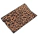 CHZIMADE A4 Size Leopard Printed Fabric Faux DIY Sheet Canvas Back Great for Hair Bows Making Craft (Leopard - A)