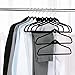 Yaheetech 100 Pack Non Slip Cascading Velvet Hangers - Standard Hangers Felt Suit Clothes Hangers Space Saving 360° Swivel Hook Black