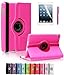 ShopNY Case - Apple iPad Mini Case - 360 Degree Rotating Stand Case Cover with Auto Sleep / Wake Feature for iPad mini (10 Colors) (Hot Pink)