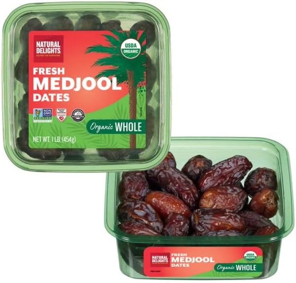 Natural Delights Organic Medjool Dates Large & Plump USDA Certified