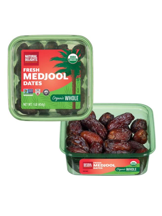 Natural Delights Organic Medjool Dates Large & Plump USDA Certified