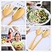 Gold-Plated Stainless Steel Salad Serving Set, 2-Piece Spoon Fork Flatware Set