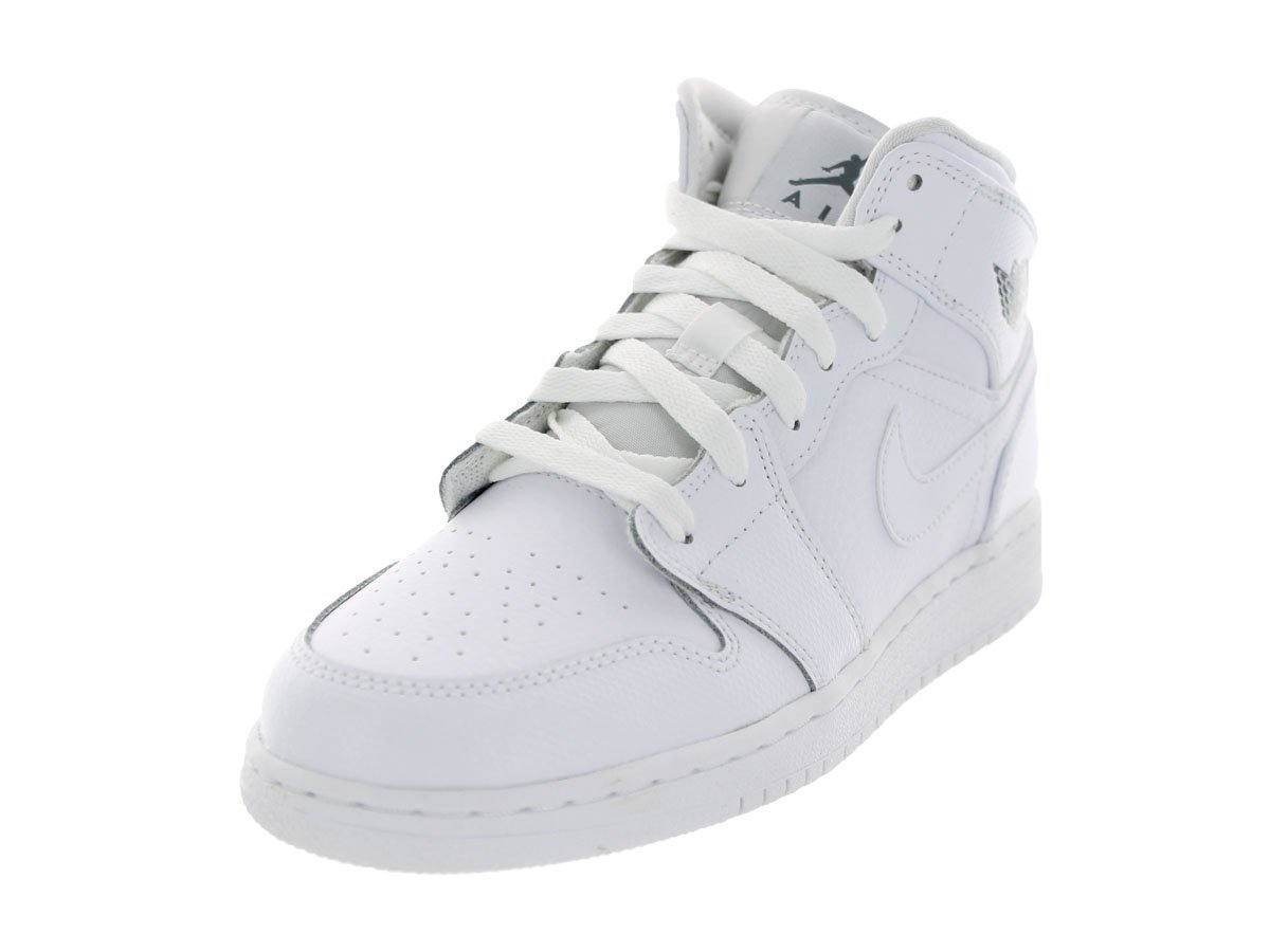 Buy Nike Jordan Kids Air Jordan 1 Mid BG White/Cool Grey/White