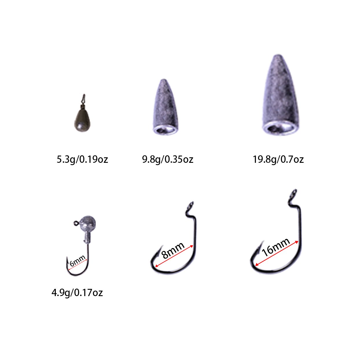 Lureshine 99pcs Fishing Lure Kit Set Including Soft Fishing Bait Artificial Plastic Worm Lures Jig Head Tackle Hooks Swimbait Leader Grub for Saltwater Freshwater Bass Trout Salmon with Tackle Box