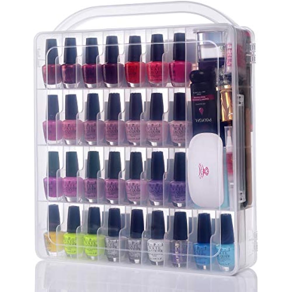 Makartt Large Nail Polish Organizer Storage Holder Case Stores 60