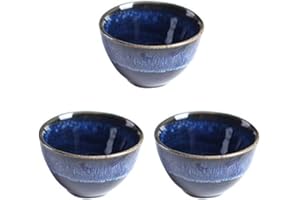 PRETYZOOM 3Pcs Japanese Style Ceramic Sake Cup Set Kiln Altered Glaze Tea Cups 2.76x1.77in Small Ceramic Mugs for Hot Cold Dr