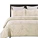 Vaulia Lightweight Microfiber Duvet Cover Set, Print Branch Pattern Design, Cream Color - Twin Size
