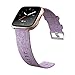 QIBOX Bands Compatible with Versa, Woven Fabric Wrist Strap Watch Special Edition Replacement Bands Classic Square Stainless Steel Buckle Compatible with Versa Smart Watch