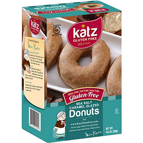 Katz Gluten Free Sea Salt Caramel Donuts | Dairy, Nut, Soy and Gluten Free | Kosher (1 Pack of 6 Donuts, 10.5 Ounce)