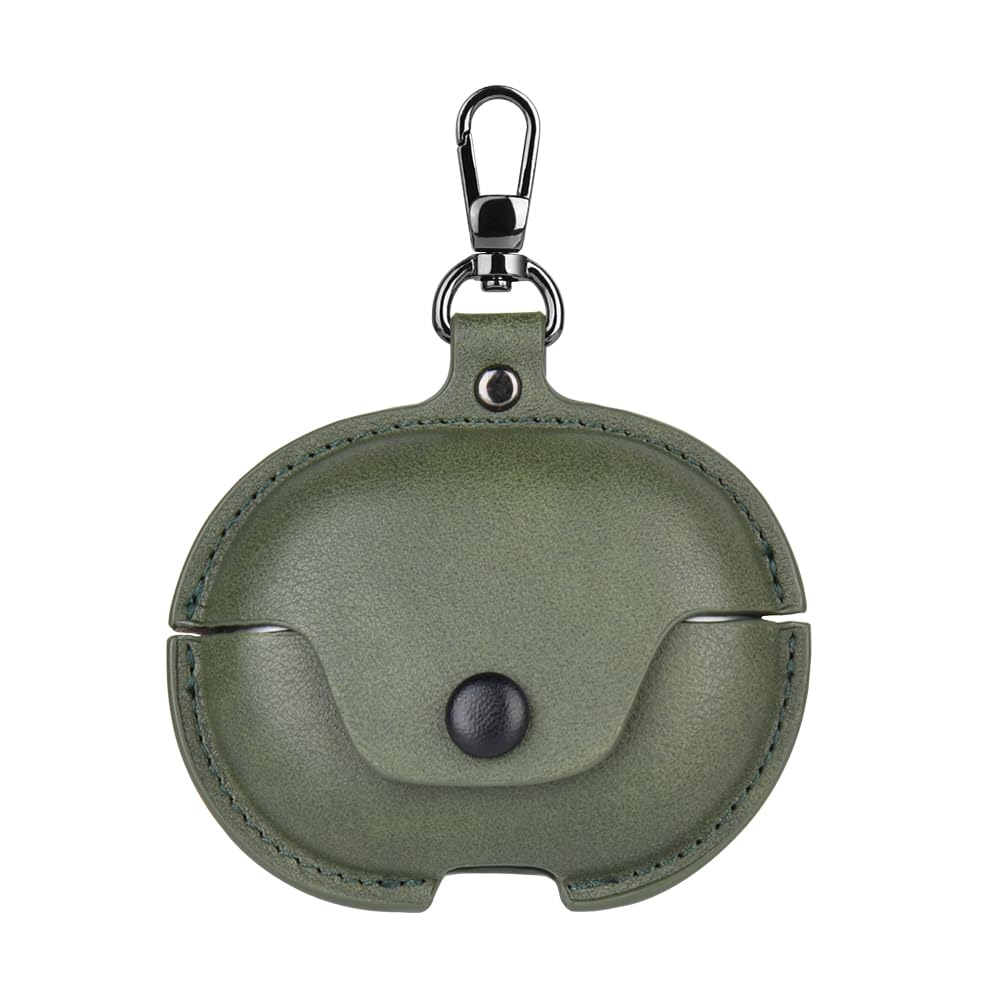 CasurvivePro Business PU Leather Earphone Case Cover for Huawei FreeClip Anti-fall Headphone Case Leather Retro Earphone Case Green