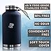 GA Beer Growler and Water Bottle 64 oz - Insulated Stainless Steel Vacuum Thermos Water Jug for Hot and Cold Beverages - Dark Blue with Black Neoprene Growler Carrier