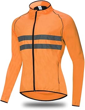 Amazon Co Jp サイクリングジャケットメンズ防水性高い視認性サイクリングジャージ軽量通気性ランニングジャケット Mtbウインドブレーカー反射 バイクウェアマウンテンバイクスポーツ オレンジ色 Xxxl スポーツ アウトドア