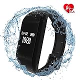 Fitpolo Fitness Tracker HR,Waterproof Health Fit Tracker with Heart Rate Monitor, Activity Tracker Watch with Sleep Monitor, Step &Calorie Counter Pedometer, Smart Fitness Band for Kids Women Man