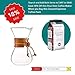 Mixpresso Pour Over Coffee Maker Set Glass Carafe Borosilicate White Protective Silicone Sleeve, Pour Over Coffee Dripper Brewer With Double-layer Stainless Steel Filter 13.5 Oz