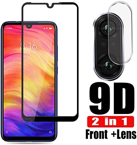 GHMDM 3Pcs Camera Glass For Redmi Note 7 Tempered Glass Screen Protector For Xiaomi Redmi Note 7 6 K20 Pro 6A Mi 9 Se 8 Lite A2 Glass，2In1 Front And Lens