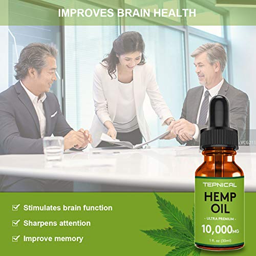 Hemp Oil Extract for Pain & Stress Relief - 10000mg of Organic Hemp Extract - 100% Natural Hemp Drops, Rich in Vitamin & Omega, Helps with Sleep, Skin & Hair, Improve Health - Thumbnail 7
