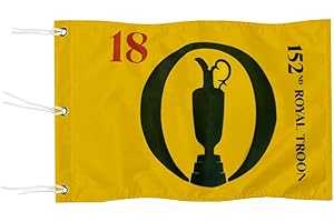 2BUT British Open 2024 Golf Pin Flag Practic Putting Green Golf Flag For Backyard Garden Double-Sewn 600D Nylon Miniature Pin Flag (20"X13" Grommet)