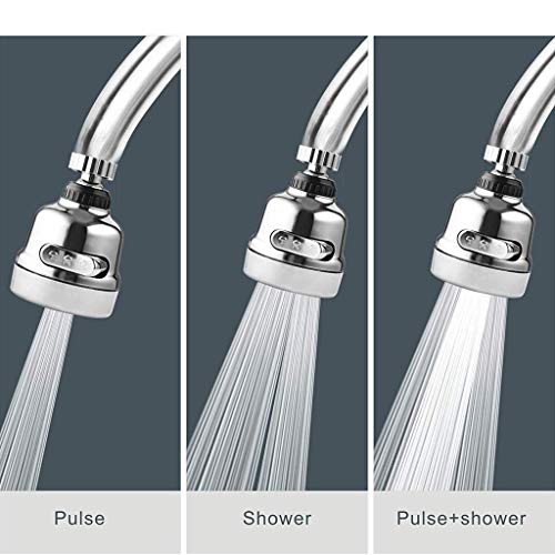 Movable Kitchen Faucet Head 3 Modes Adjustable Faucet Sprayer Head, 360