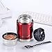 SOMIGA Food Jar Insulated Stainless Steel Folding Spoon,Bag-Vacuum Double Walled Bpa Free,Unbreakable,Leak Proof, Hold and Cold Preservation 17 OZ Storage Container, 17OZ, Blue