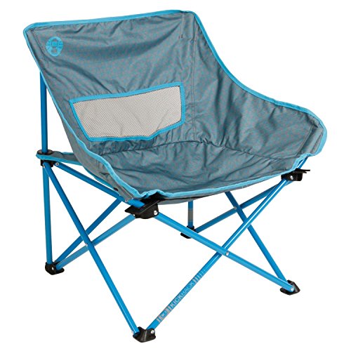 Coleman Kickback Outdoor Folding Chair with Relaxed Back Rest & Strong Steel Frame, Portable for Camping, Tailgating, Beach, Backyard & More, Carry Bag Included